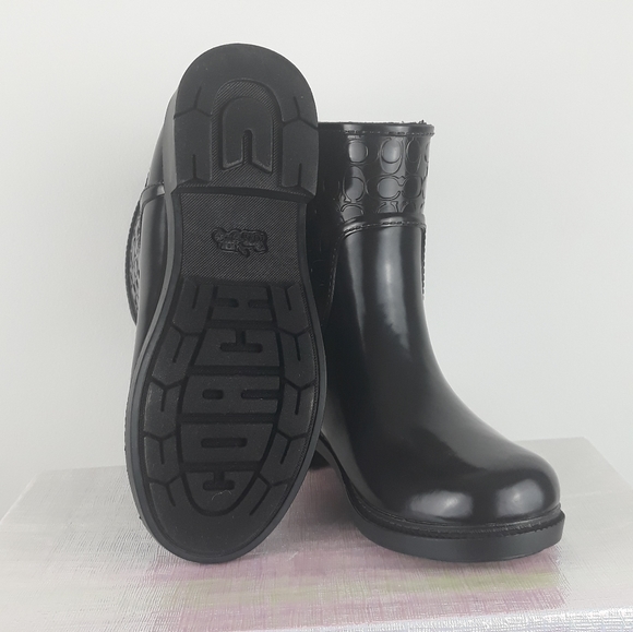 Coach Short Black Rain Boots - Picture 4 of 7